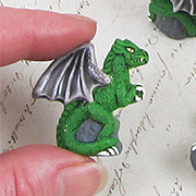 Ceramic Winged Dragon Bead