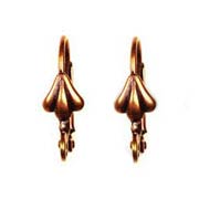 Antique Copper Lever Back Ear Wires