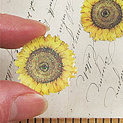 Foliage Sunflowers Epoxy Stickers
