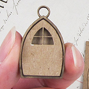 Chipboard Fairy Door Charm - Set of 2