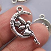 Fairy in the Moon Charm