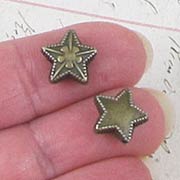 Bronze Slider Beads - Fancy Stars*