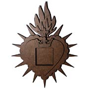 Fancy Flaming Heart Milagro Shrine
