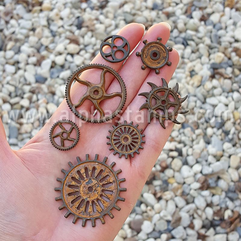 Finnabair Mechanicals Metals - Rustic Gears