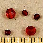 Red Faceted, Fire-Polished Glass Beads