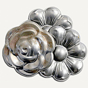 Salvaged Tin Stamped Metal Flowers