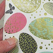 All that Glitters Foiled Scrapbook Paper - Golden Easter Eggs