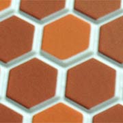 Dark Terra Cotta Hexagon Tile Flooring