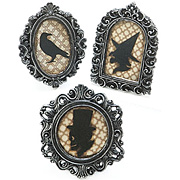 Black Resin Gothic Halloween Frame Set