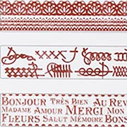 French Words, Lace & Stitches Embossing Folder Set