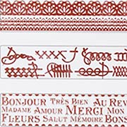 French Words, Lace & Stitches Embossing Folder Set