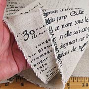 Printed Burlap Ribbon - French Script