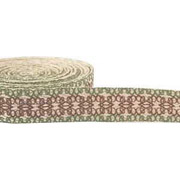 Green & Brown Scrollwork Twill Tape