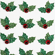 Jolee Glittered Christmas Holly Stickers*