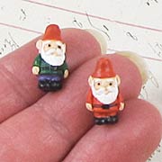 Mini Ceramic Garden Gnome Beads