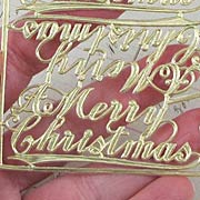 Gold Merry Christmas Text Dresden*
