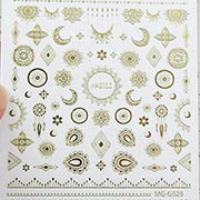 Tiny Gold Henna Designs Clear Sticker Sheet