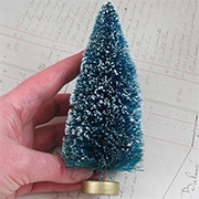 Green Sisal Tree with Snow - 6 Inch