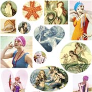 Bathing Beauties Pendants - Half Sheet