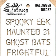 Tim Holtz Stencil - Halloween Text