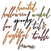 Tim Holtz Thinlits Handwritten Halloween Words Die Set