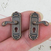 Set of French Door Handles with Keys