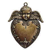 A Gilded Life - Heart Angel Pendant - Gold