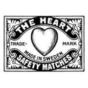 The Heart Matchbox Label Rubber Stamp