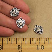 Heart Charms with Border