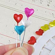 Colorful Heart Stick Pins