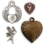 Charms - Hearts & Cherubs