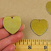 Brass Heart Tags