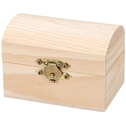 Hinged Wood Chest with Clasp*