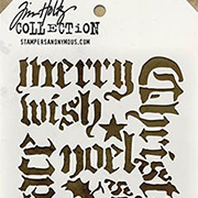 Tim Holtz Stencil - Holiday Script