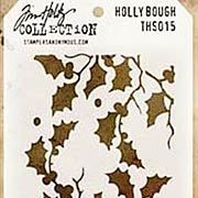 Tim Holtz Stencil - Holly Bough