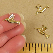 Hummingbird Charm (Raw Brass)