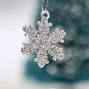 1 Inch Iridescent Snowflake Ornaments