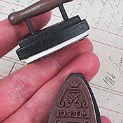 Merci Flat Iron Rubber Stamp*
