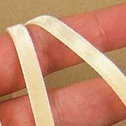 1/4 Inch Ivory Velvet Ribbon