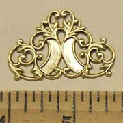 Large Brass Filigree Corner