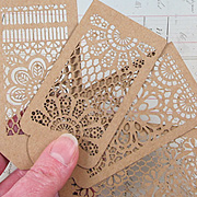 Lace Laser-Cut Chipboard Tags*