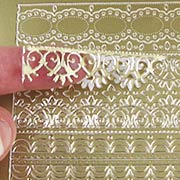 Dazzles Gold Lacy Border Stickers