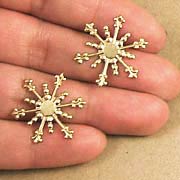 Large Brass Snowflake with Hole