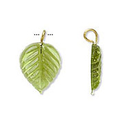 Glass Leaves with Brass Loop