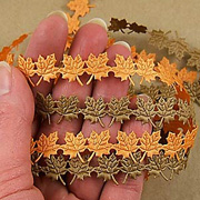 Leaves Satin Cutouts Ribbon