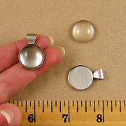 Small Round Silver-Plated Pendants