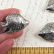 Metallic Silver Fish - Large