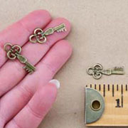 Large Brass Key Charms