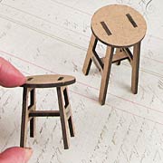 Set of Stools - 1 Inch Scale