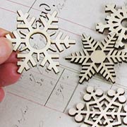 Set of Large Wooden Snowflakes